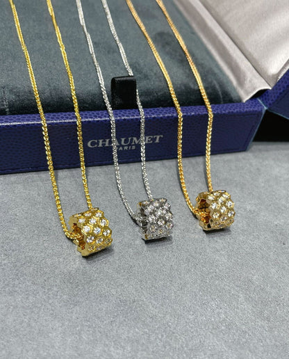 [Angela Jewellery]BEE LOVE DIAMOND PAVED 3 ROW NECKLACE
