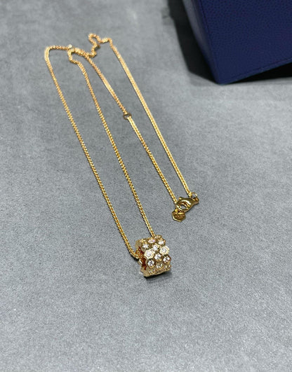 [Angela Jewellery]BEE LOVE DIAMOND PAVED 3 ROW NECKLACE