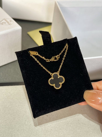 [Angela Jewellery]CLOVER ROCK CRYSTAL ROSE GOLD NECKLACE