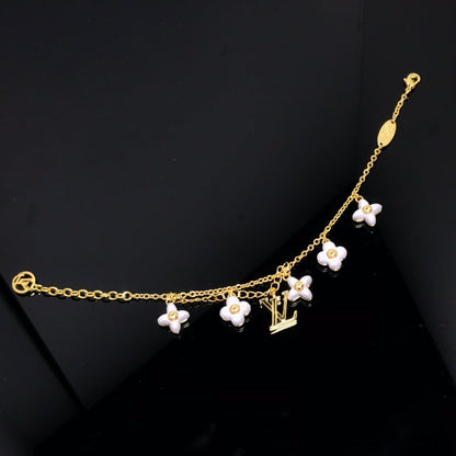 [Angela Jewellery]LOGO 6 MOTIF STAR AND SUN GOLD BRACELET