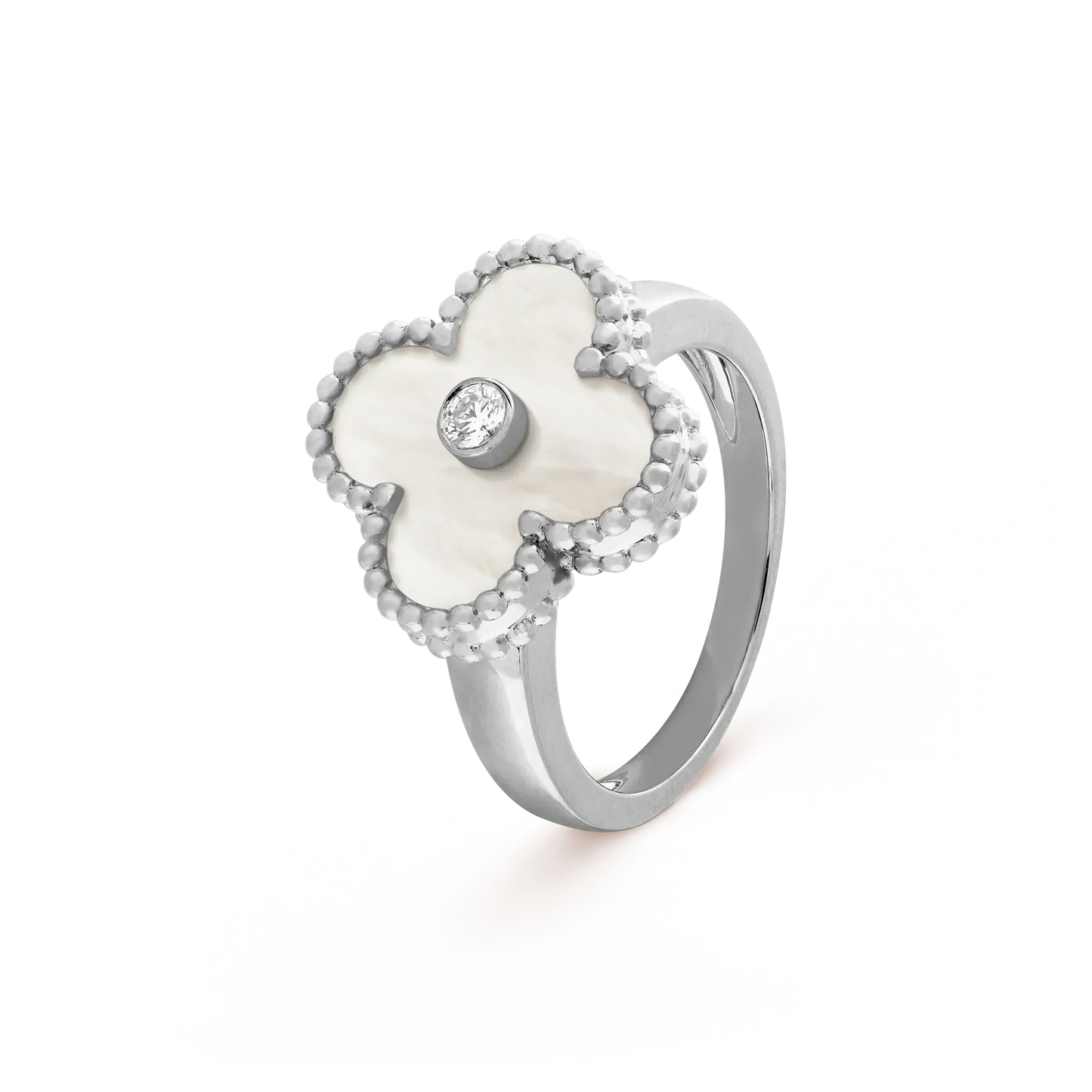 [Angela Jewellery]CLOVER SILVER MOP DIAMOND RING