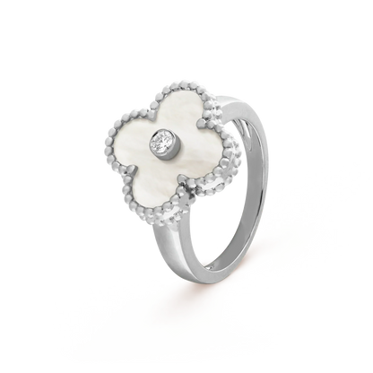 [Angela Jewellery]CLOVER SILVER MOP DIAMOND RING
