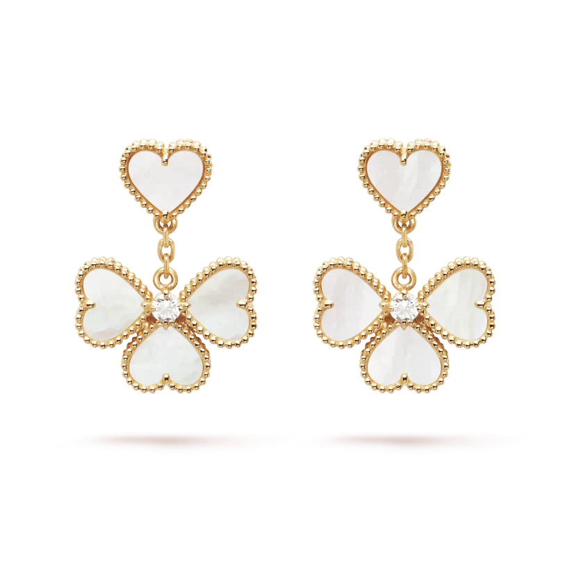 [Angela Jewellery]CLOVER SWEET WHITE MOP EARRINGS