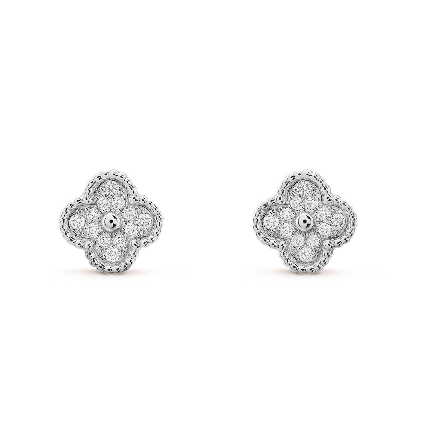 [Angela Jewellery]CLOVER MINI DIAMOND STUD EARRINGS
