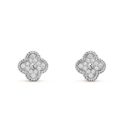 [Angela Jewellery]CLOVER MINI DIAMOND STUD EARRINGS
