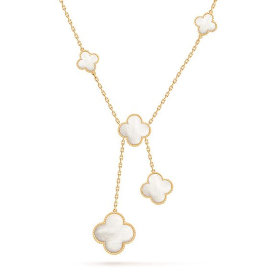 [Angela Jewellery]CLOVER MOTHER OF PEARL NECKLACE 6 MOTIF