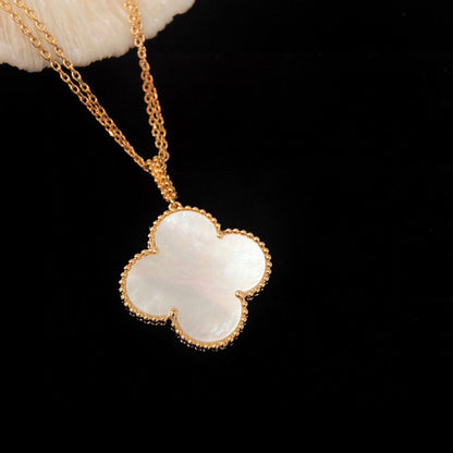[Angela Jewellery]CLOVER 25MM MOP LARGE PENDANT NECKLACE