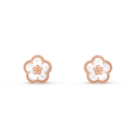 [Angela Jewellery]LUCKY PINK GOLD WHITE MOP EARRINGS