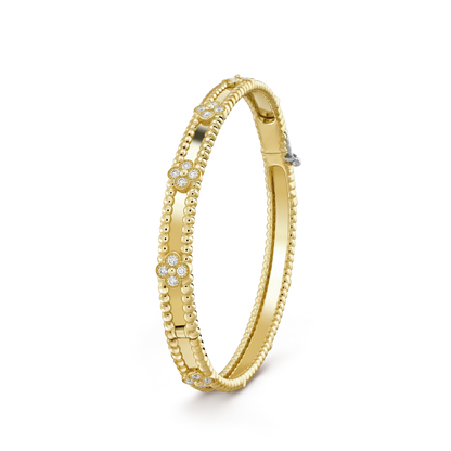 [Angela Jewellery]CLOVER BRACELET 4MM DIAMONDS