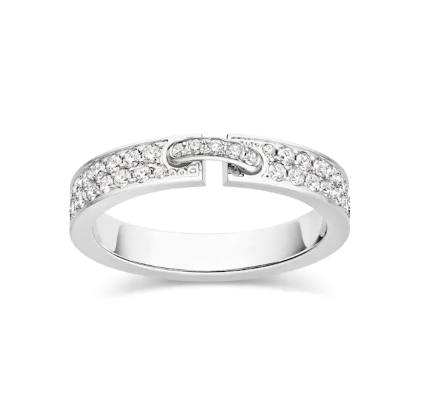 [Angela Jewellery]ALLIANCE LIENS VIDENCE PAVED DIAMOND 4MM RING
