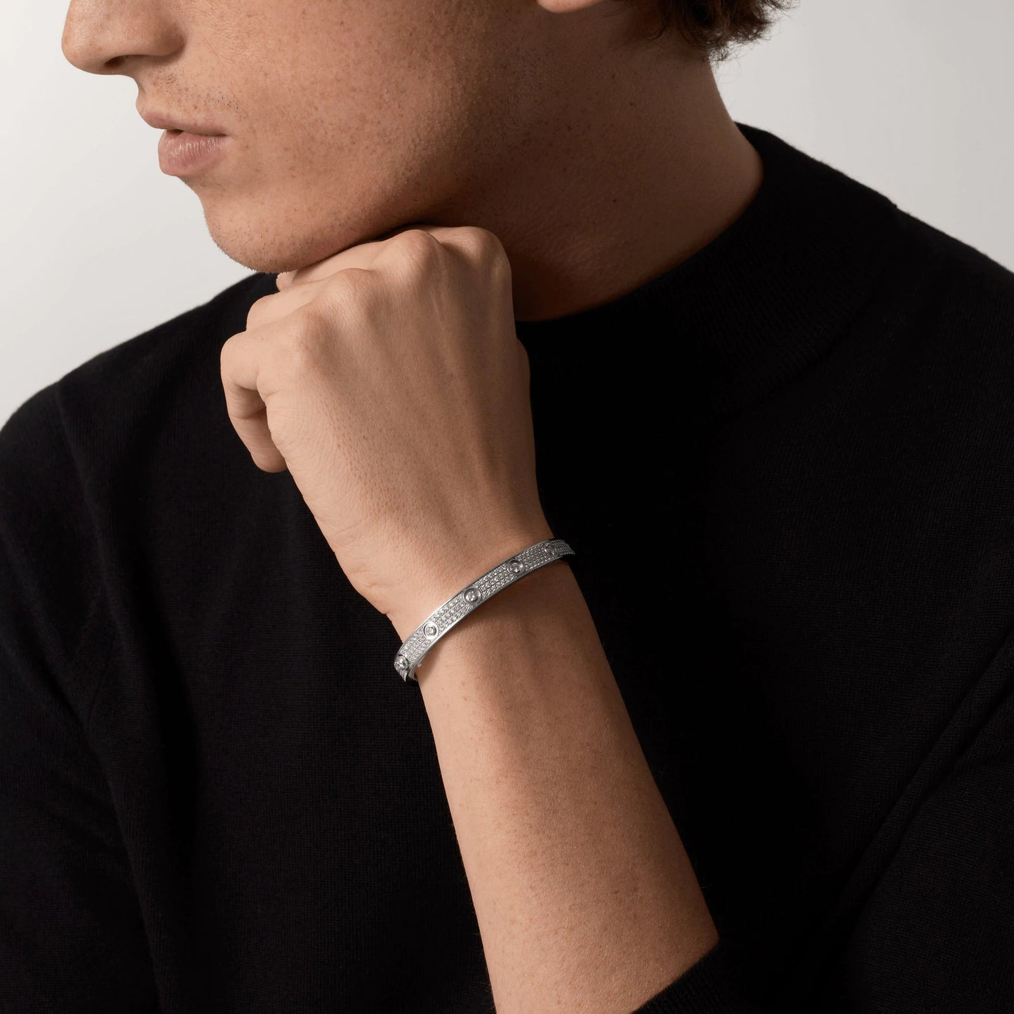 [Angela Jewellery]LOVE BRACELET 6.1MM DIAMOND-PAVED 10 BIG DIAMONDS