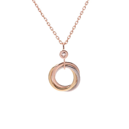 [Angela Jewellery]TRINITY SILVER GOLD PINK GOLD NECKLACE