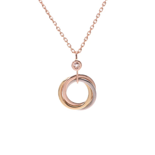 [Angela Jewellery]TRINITY SILVER GOLD PINK GOLD NECKLACE