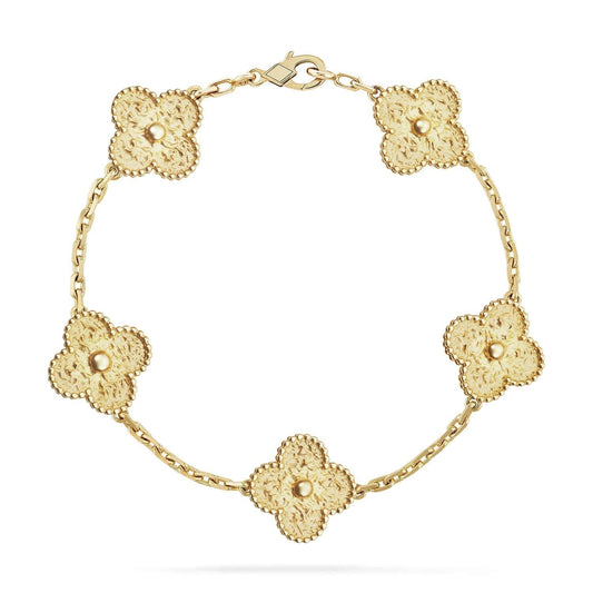 [Angela Jewellery]CLOVER 5 MOTIFS BRONZING BRACELET