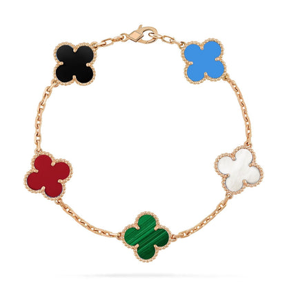 [Angela Jewellery]CLOVER 5 MOTIFS MULTICOLOR  BRACELET