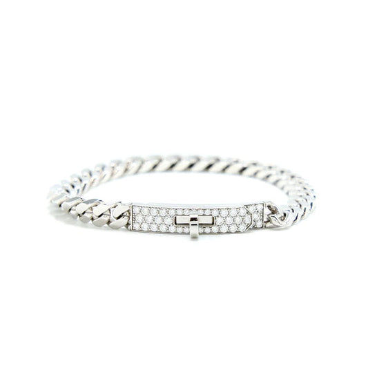 [Angela Jewellery]KELLY CHAIN SILVER DIAMOND BRACELET