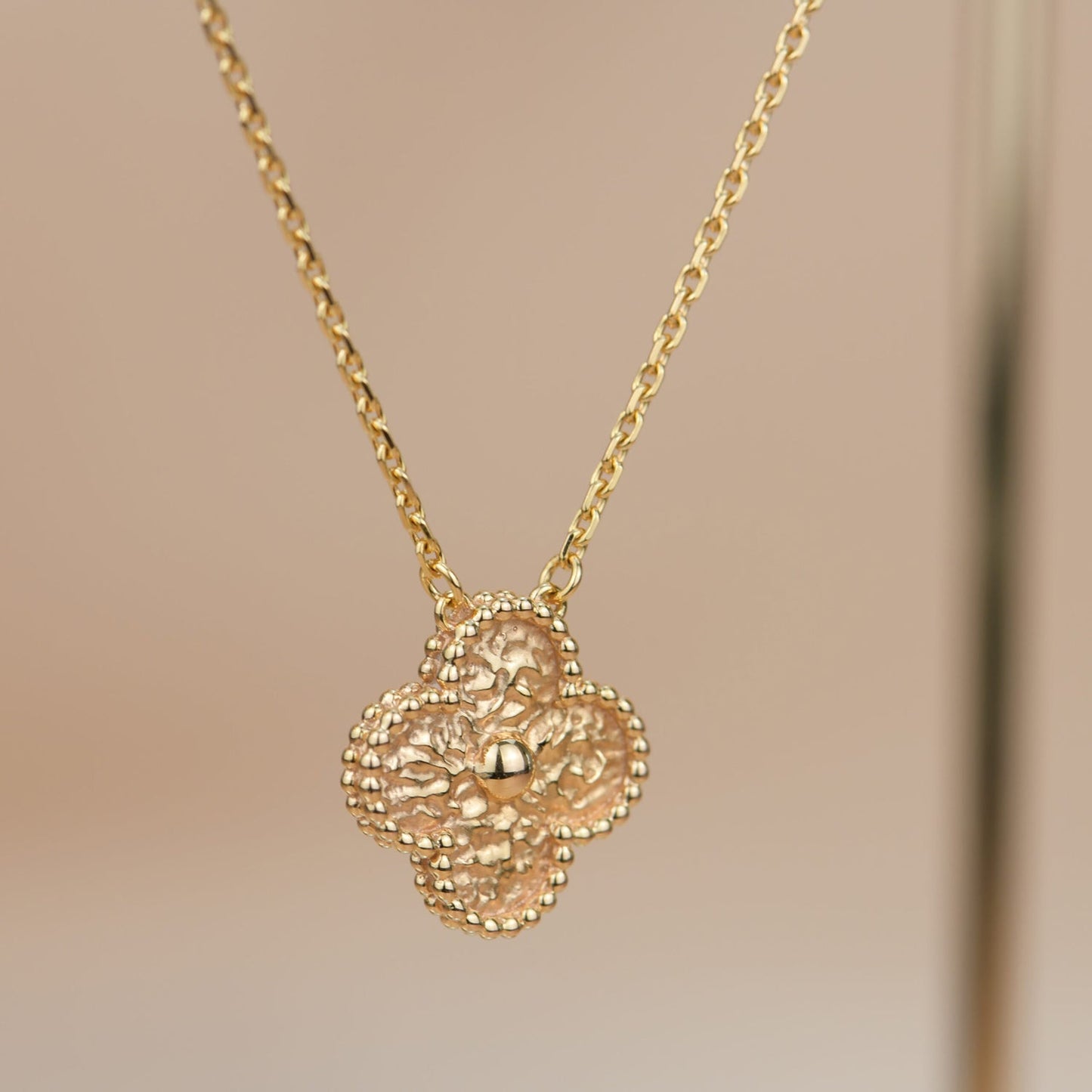 [Angela Jewellery]CLOVER 15MM  BRONZING NECKLACE