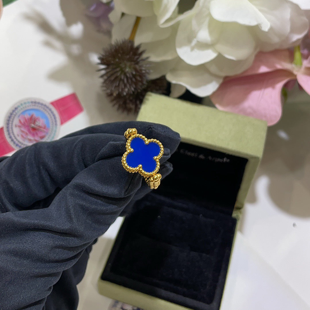 [Angela Jewellery]CLOVER RIVERSIBLE BLUE AGATE RING