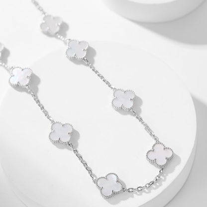 [Angela Jewellery]CLOVER 10 MOTIFS WHITE MOTHER OF PEARL NECKLACE