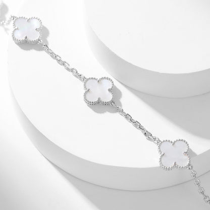 [Angela Jewellery]CLOVER 10 MOTIFS WHITE MOTHER OF PEARL NECKLACE