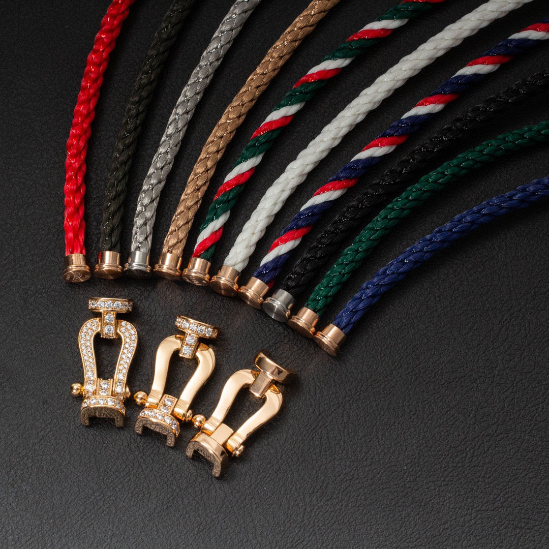 [Angela Jewellery]FORCE LARGE HORSESHOE FULL DIAMOND BRACELET SILVER