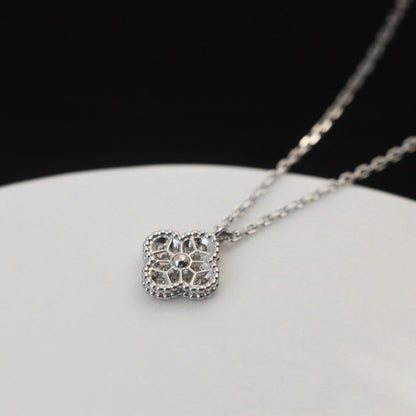 [Angela Jewellery]CLOVER MINI 9.5MM PENDANT DIAMOND NECKLACE