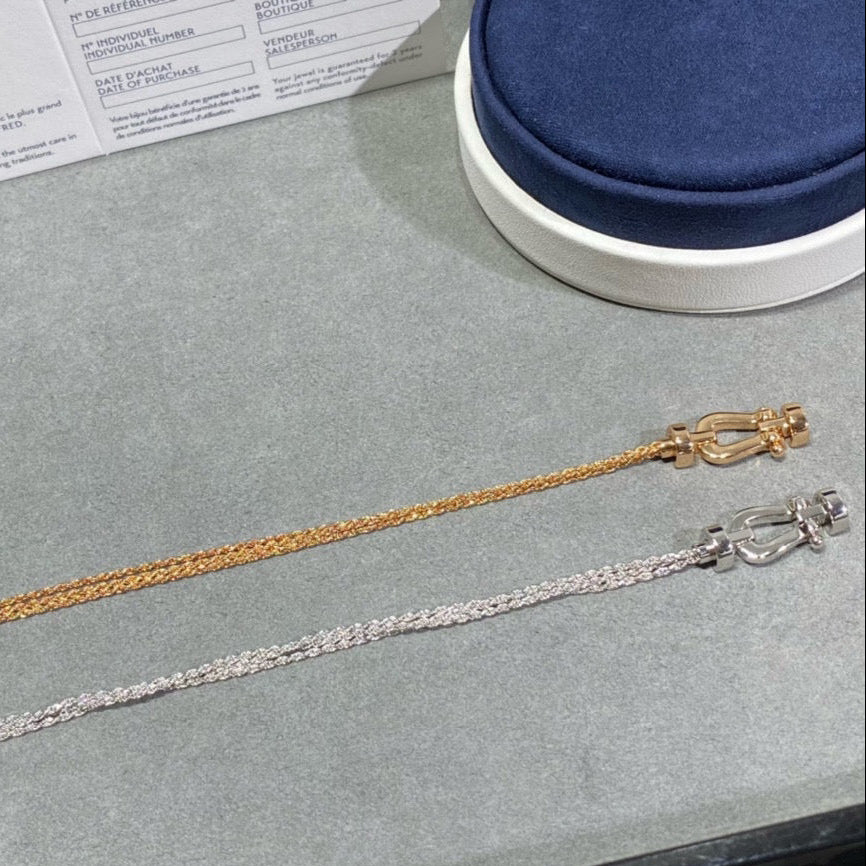 [Angela Jewellery]FORCE SMALL HORSESHOE  DIAMOND CHAIN ROPE BRACELET