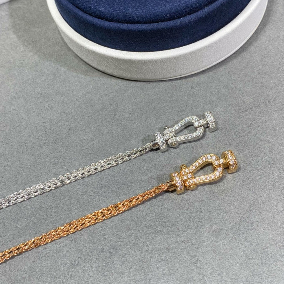 [Angela Jewellery]FORCE SMALL HORSESHOE  DIAMOND CHAIN ROPE BRACELET