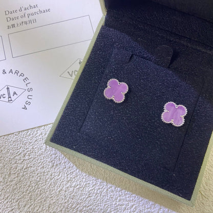 [Angela Jewellery]CLOVER MINI 9.5MM  PURPLE VIOLET EARRINGS