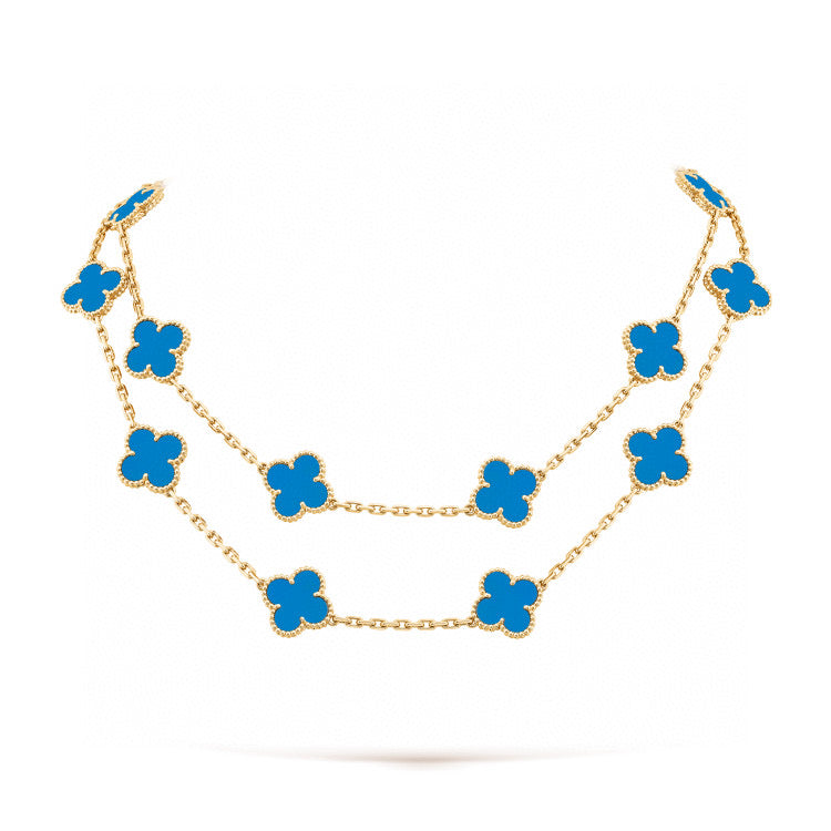 [Angela Jewellery]CLOVER 20 MOTIFS TURQUOISE GOLD