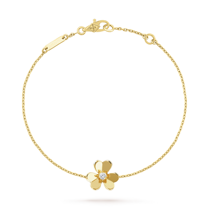 [Angela Jewellery]FRIVOLE GOLD FLOWER PINK MALACHITE BRACELET