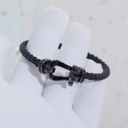 [Angela Jewellery]FORCE LARGE SERIES HORSESHOE BLACK SAMURAI BRACELET