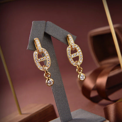 [Angela Jewellery]HM CHAINE DIAMOND EARRINGS