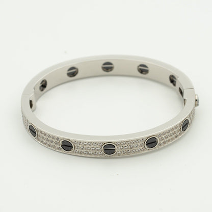 [Angela Jewellery]LOVE BRACELET 6.1MM DIAMOND-PAVED CERAMIC