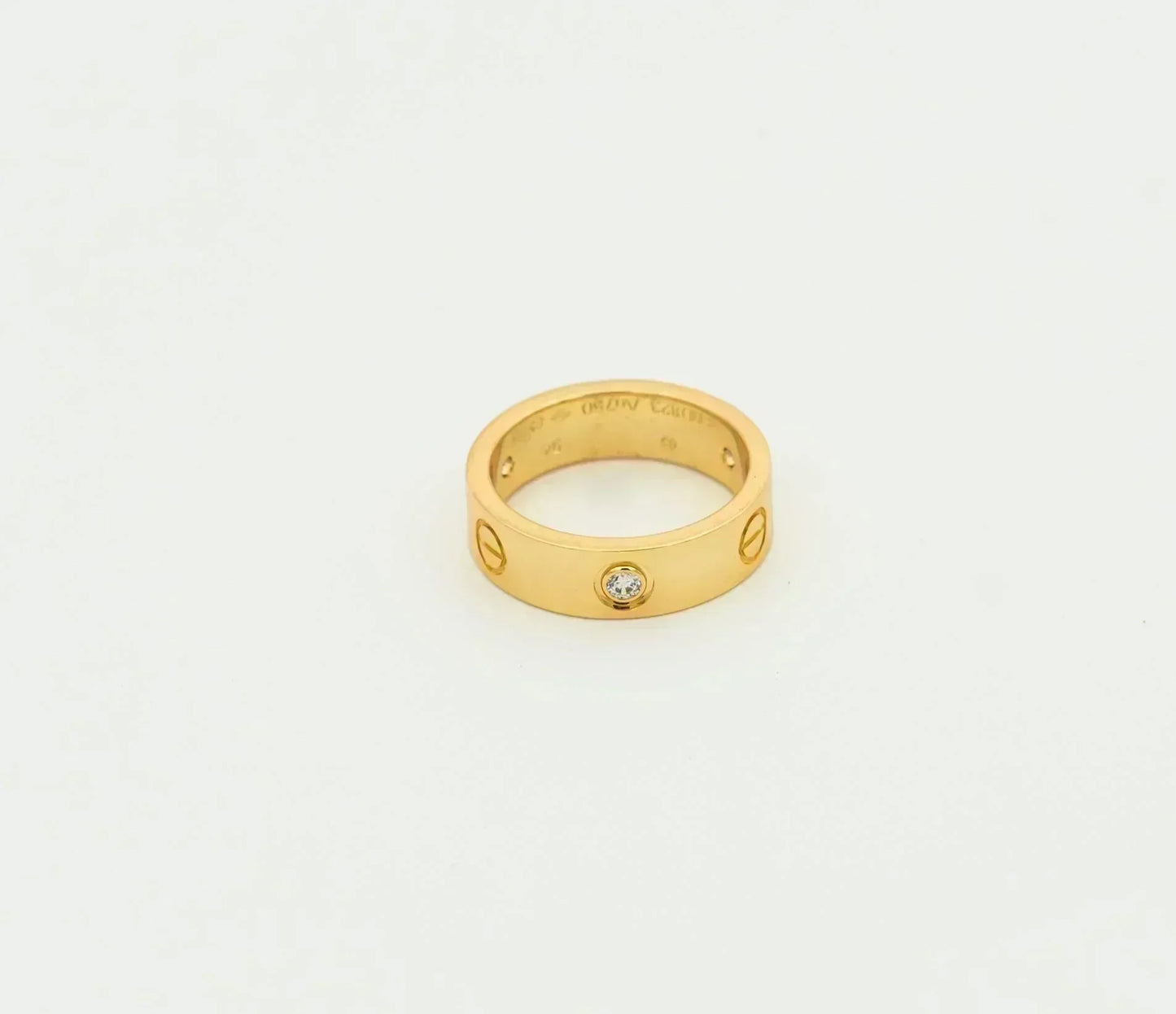 [Angela Jewellery]LOVE RING 5.5MM 3 DIAMONDS GOLD