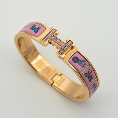 [Angela Jewellery]H PINK GOLD BRACELET PINK CERAMIC