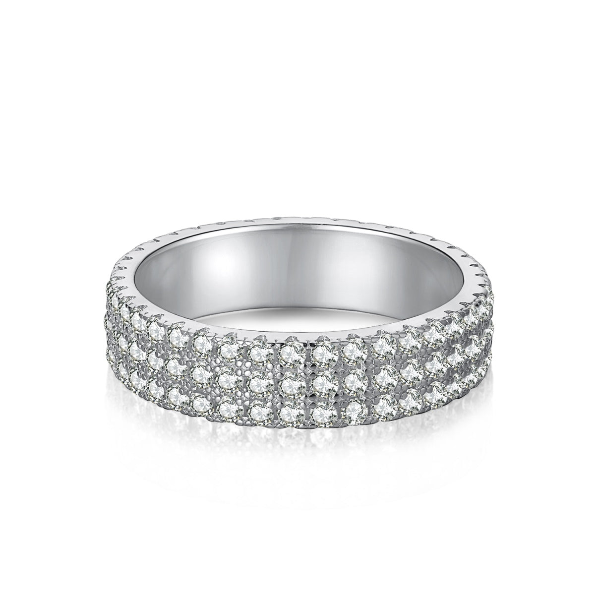 Angela Jewelry]Dainty Round Cut Tennis Ring