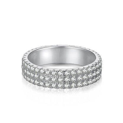 Angela Jewelry]Dainty Round Cut Tennis Ring