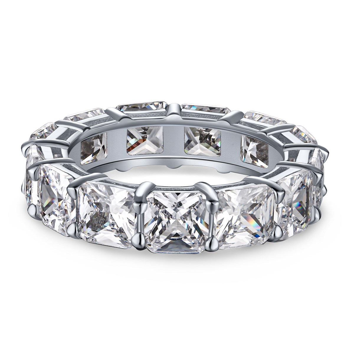 Angela Jewelry]Elegant Princess Cut Tennis Ring