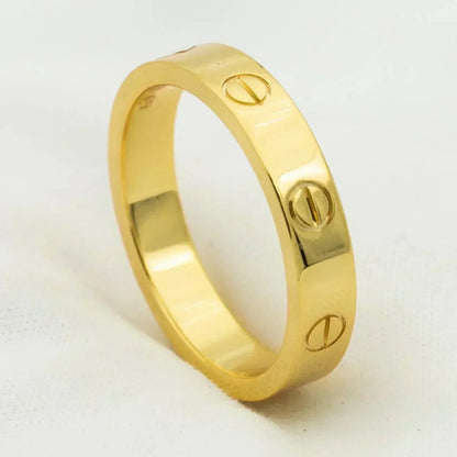 [Angela Jewellery]LOVE RING 4MM 1 DIAMOND GOLD