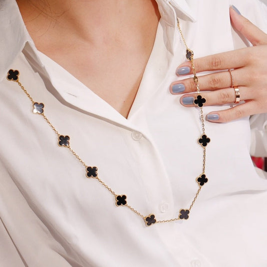 [Angela Jewellery]CLOVER 20 MOTIFS ONYX ROSE GOLD