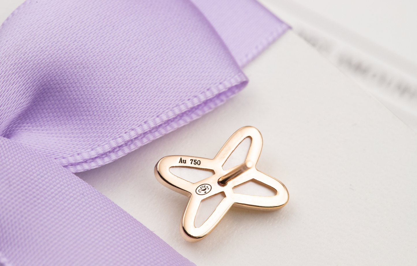 [Angela Jewellery]JEUX DE WHITE MOP ROSE GOLD DIAMOND EARRINGS