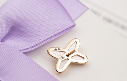 [Angela Jewellery]JEUX DE WHITE MOP ROSE GOLD DIAMOND EARRINGS