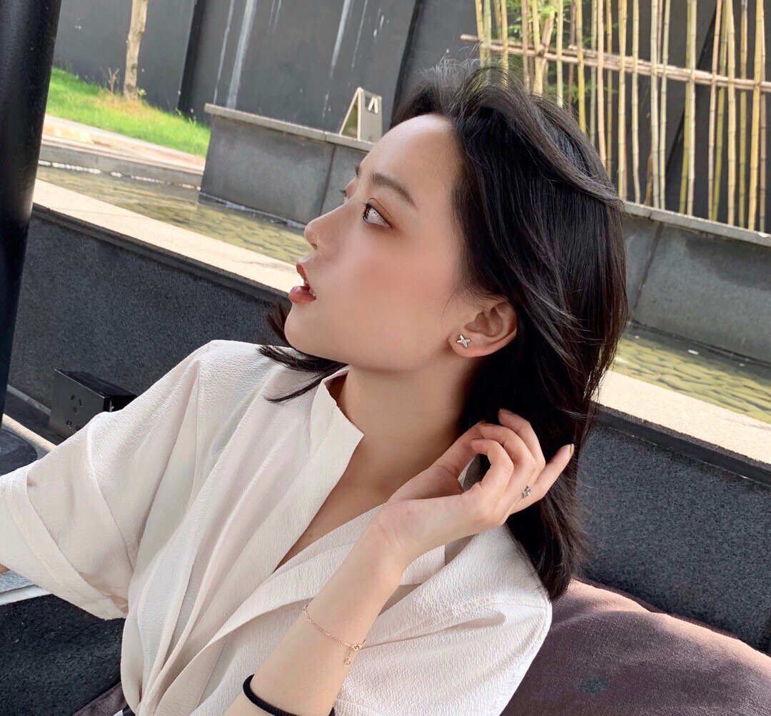 [Angela Jewellery]JEUX DE WHITE MOP PINK GOLD DIAMOND EARRINGS