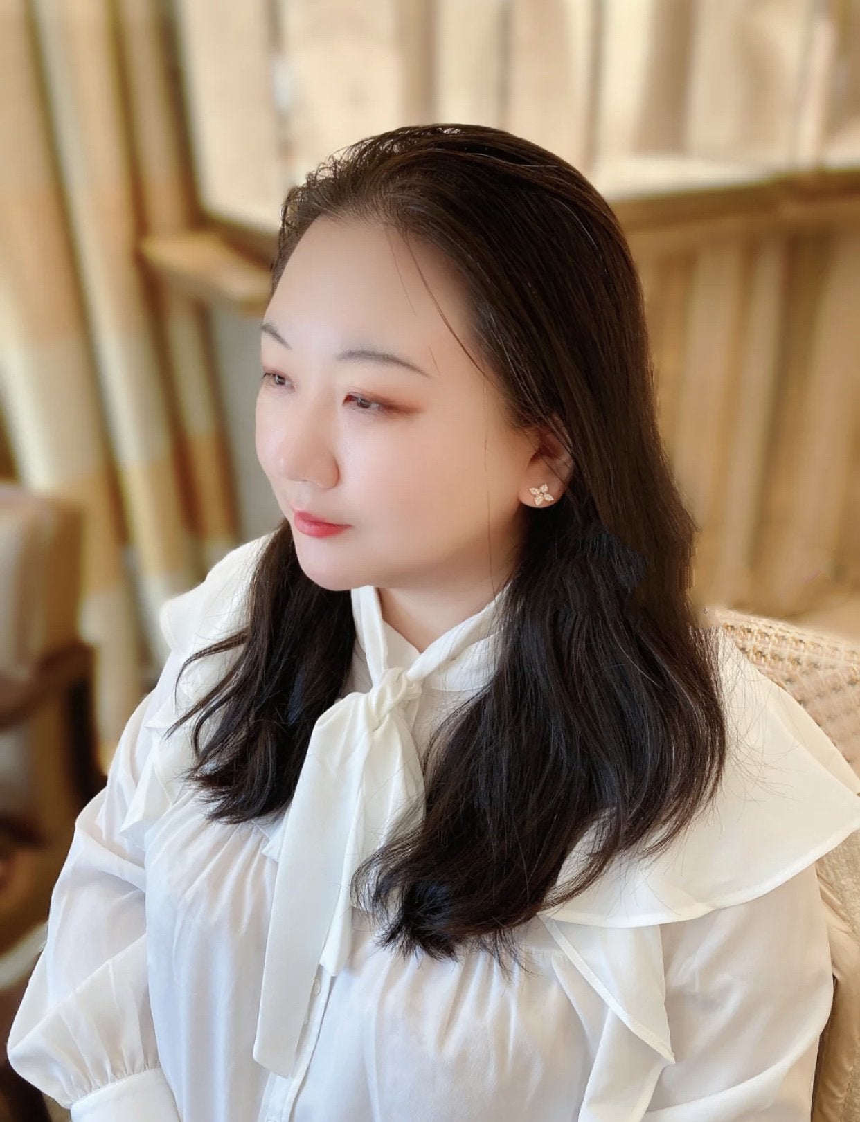 [Angela Jewellery]STAR BLOSSOM STUD EARRINGS PINK GOLD DIAMONDS