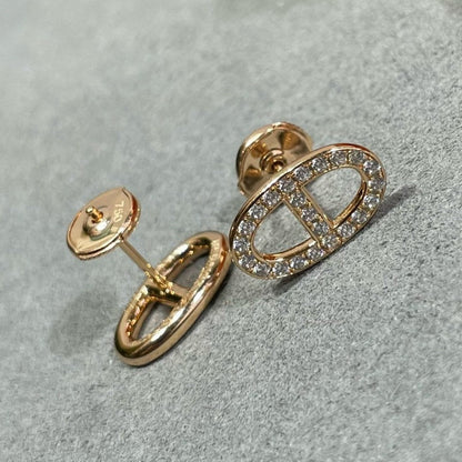 [Angela Jewellery]HM FULL DIAMOND PIG NOSE STUD EARRINGS