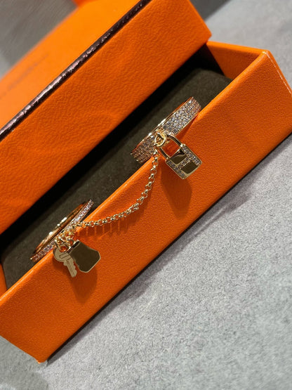 [Angela Jewellery]HM KELLY CLOCHETTE DOUBLE RING IN  WITH DIAMONDS