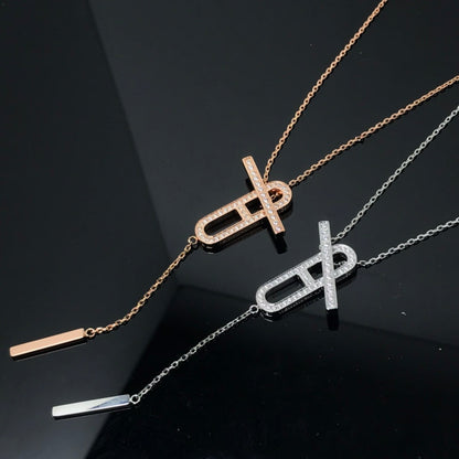 [Angela Jewellery]HM NECKLACE PLATINUM ROSE GOLD DIAMOND