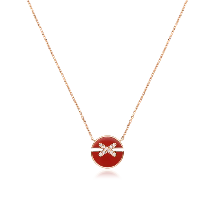 [Angela Jewellery]JEUX DE ROSE GOLD DIAMOND NECKLACE