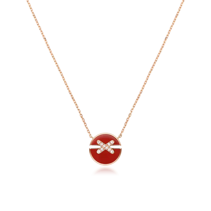 [Angela Jewellery]JEUX DE ROSE GOLD DIAMOND NECKLACE